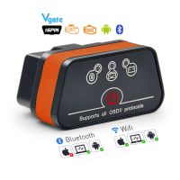 เครื่องสแกนเนอร์บลูทูธ vte icar2 elm 327 obd 2 elm 327 v 2 . 1 obd 2 wifi สําหรับ androidpcios