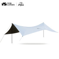 MOBI GARDEN แคมป์ปิ้ง Tarp Canopy Sun Shelter กันน้ำ Anti-UV Family พื้นที่ขนาดใหญ่กิจกรรมกลางแจ้ง