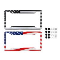 【YF】▣  Car Parts Flag License Plate Frame Cover  Holder