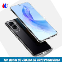 สำหรับ Honro 90 5G ฝาหลังโปร่งใสเคสมือถือซิลิโคนนิ่มเคส Honro 90 Lite Honor90 90แสง5G 6.7นิ้วกรอบเคสกันกระแทกมือถือกล้อง2023