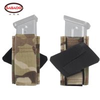 9MM Single Magazine Pouch Insert Back With Hook For GLOCK M9 P226 HK USP Hunting Airsoft Faster Retention System Pistol Mag Bag