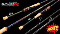 คันเบ็ด Savage Type R เวท UL (4-10lb) ปลายคันโซริท ไททาเนี่ยม โค้ท มิกซ์ X-CROSS  คัน2ท่อนต่อกลาง ขนาด 6.8 และ 7.3 ฟุต มีทั้งคันเบทและสปินนิ่้ง