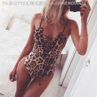 【CW】▥♠  Leopard Bodysuits Suspender One-piece Sex Womens Apparel Costumes