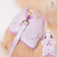 Glitter Pooch Harness ชุดรัดอก สายจูง เสื้อผ้า สุนัข, หมา, แมว, สัตว์เลี้ยง พร้อม สายจูง รุ่น His Lavender Cloud