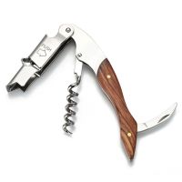 Stainless Steel Corkscrew Beer Bottle Opener Wine Key Foil Cutter Wood Handle Openers Waiter 39;s Wine Knife Corkscrews Sommelier