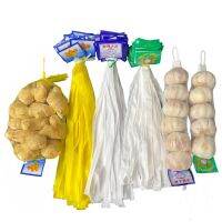 【CW】℡♣✴  100Pcs Mesh Convenient Reusable PE Breathable Garlic Ginger Packing Net Sacks Plastic for