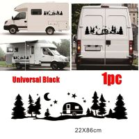 1 * - Car สติกเกอร์ RV แคมเปอร์รถยนต์ Motorhome Star Moon Tree ชุดกราฟิกไวนิลรูปลอก