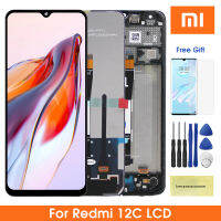 6.71 "; Redmi เปลี่ยนหน้าจอ12C สำหรับเหมาะสำหรับ Xiaomi Redmi 12C 22120RN86G จอแสดงผล Lcd หน้าจอสัมผัสดิจิตอลพร้อมกรอบสำหรับ Redmi 12C