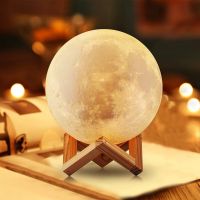 3D LED Night Light Print Moon Lamp Starry Night Lamp with Stand Battery Powered 8/10/12/15CM Ball Lights Bedroom Decor Kids Gift Night Lights