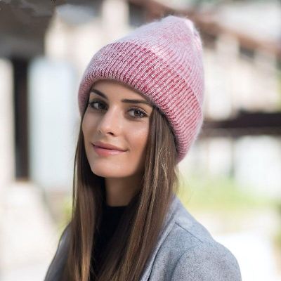 2019 new High Quality Winter Hats For Women Cashmere Beanies Ladise Knitted Wool Skullies Cap Angora Pompom Gorros