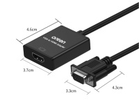 สายแปลง VGA TO HDMI Adapter With Audio Converter VGA TO HDMI (AUDIO) onten OTN-5138S