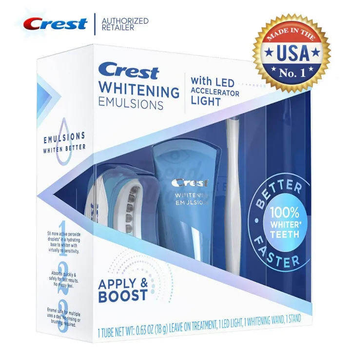Crest Whitening Emulsions Leaveon Teeth Whitening Kit With LED