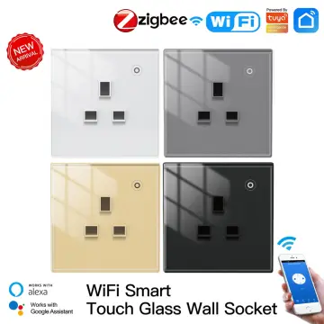 Tuya 16A Smart Wall Outlet Combo, Smart WiFi Light Switch, Smart Life APP  Remore Control WiFi Socket Work with Alexa,Google Home