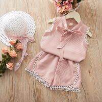 Baby Girl Clothes Summer Baby Girls Casual Off-shoulder Short Sleeve Tops T-shirt Blouse+Mini Skirts Child Costume Set