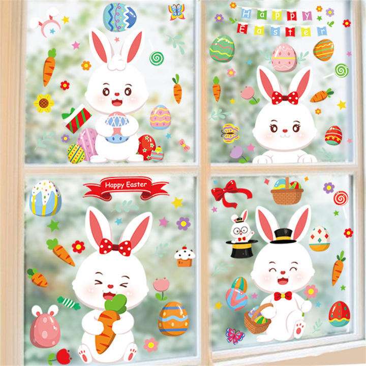 wall-stickers-static-glass-decal-egg-family-bunny-easter-window-sticker