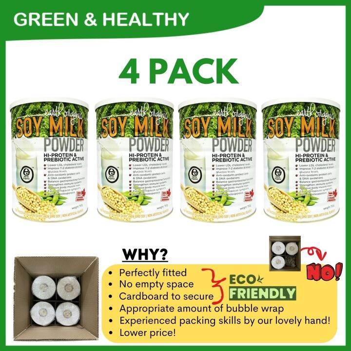 Earth Organic Soy Milk Protein 900G x 4 VALUE 4 PACK Lazada