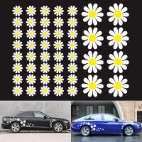 48Pcs/Set PVC Daisy Flower Pattern Car Stickers And Decals Personality Car Motorcycle Body Bumper Hood Scratch Sticker