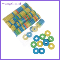 Wangzhansi แกนพันตกปลาแกนโฟมม้วนสายเบ็ด100ชิ้นสายตะขอตกปลาอุปกรณ์เสริมหลอดโฟมติดตามลวดหมุนเครื่องมือสายการประมงลอย