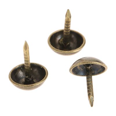 ♂ 100Pcs Pushpin Doornail tachas Antique Bronze Decorative Upholstery Nail Jewelry Gift Box Wood Screws Tacks 7x11mm