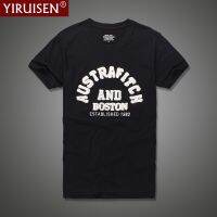 Yiruisen 2021 Summer Tshirt Af 100% Cotton Vintage Holiday Tees Fashion Letter Pattern Short Sleeve O-Neck Soft Style S-4XL-5XL-6XL