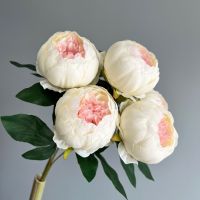 【LZ】✈♨❐  Buquê de Peônia Artificial de 7 Cabeças Flor Falsa Núcleo-fiado Decoração de Casa Sala De Estar Mesa De Jantar Casamento