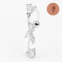 925 Sterling Silver Belly Buttton Ring CZ Navel Piercings Jewelry For Women 1PCS