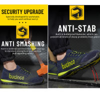 ผู้ชายทำงานรองเท้านิรภัย Anti-Smashing Steel Toe เจาะหลักฐานก่อสร้างน้ำหนักเบาระบายอากาศรองเท้าผ้าใบรองเท้าสำหรับ Women2023