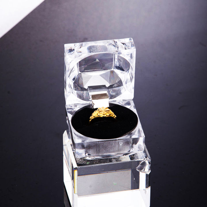 cube-corners-earnail-stand-dustproof-jewelry-box-transparent-crystal-box-acrylic-transparent-crystal-box-ring-box