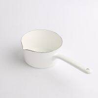 【cw】 Nonstick Sauce Pan Pans Small Pots Enamel Material Pot Ergonomic Handle Supplies