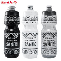 Santic ขวดน้ำสำหรับขี่จักรยานปีนเขาเดินป่าเครื่องดื่มถ้วยกีฬากลางแจ้งแผนที่ MTB จักรยานจักรยานกาต้มน้ำ 750ML