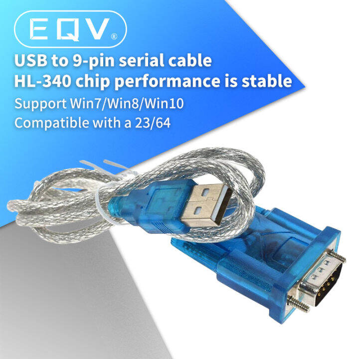 HL340 USB to RS232 COM Port Serial PDA 9 pin DB9 Cable Adapter support