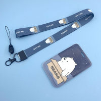 【CW】New Cute Fruit Lanyard Credit Card ID Holder Bag Cartoon Student Women Travel Bank Bus Business Card Cover Badge Wallet