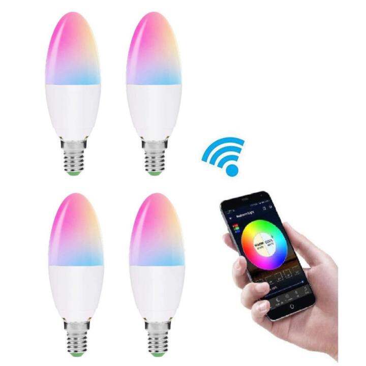 hot-gaqiugua6-หลอดสำหรับเทียนไฟฟ้า-wifi-อัจฉริยะรองรับ-alexa-google-โคมไฟ-led-บ้านสำหรับห้องร้านอาหารตกแต่งห้องน้ำ-e27