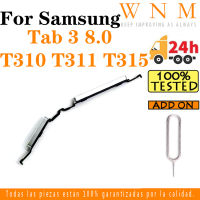 ปุ่มเปิด/ปิดไอโฟนสำหรับ Samsung Galaxy Tab 3 8.0 T311 T310 T315ปุ่มเพาเวอร์และปุ่มปุ่มแป้นสัมผัสด้านข้างเปิดปิดปุ่มเพิ่มและลดระดับเสียงบนชิ้นส่วนอะไหล่ด้านข้าง