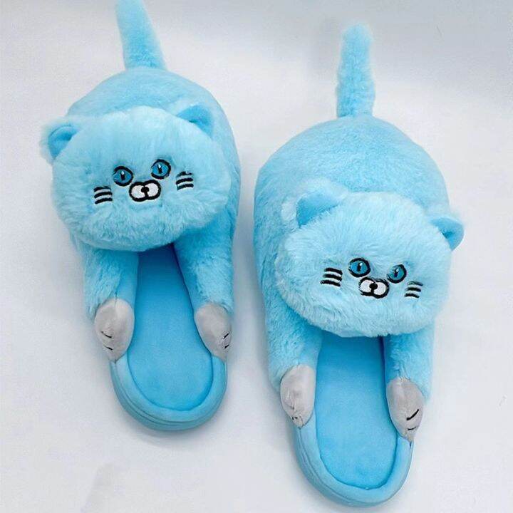 2-designer-funny-cat-slippers-unisex-women-fluffy-slides-flats-anti-slip-home-fur-slippers-shoes-womanmen-memory-foam-slipper-2023th