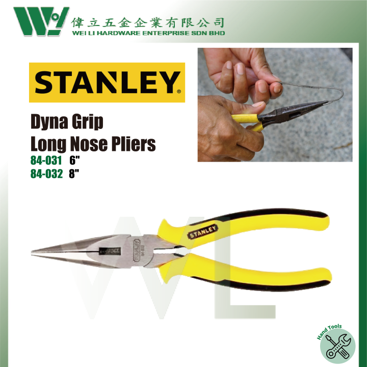 Stanley Dyna Grip Long Nose Pliers 6 8 Stht84031 8 Stht84032 8 Playar Mulut Panjang Long