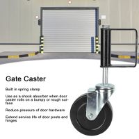 Gate Caster Spring Loaded Heavy Duty ยางปิดเสียงลูกกลิ้งล้อประตู 3 หลุมเบรค 5in