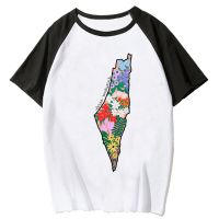 Palestine เสื้อยืดผู้หญิงลายกราฟฟิก Y2K สตรีทแวร์สไตล์ฮาราจูกุ