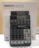 มิกเซอร์แบบอนาล็อคBehringer XENYX Q802USB 8 Input 2 Bus USB Audio Interface: 2-in/2-out ซาวด์การ์ด