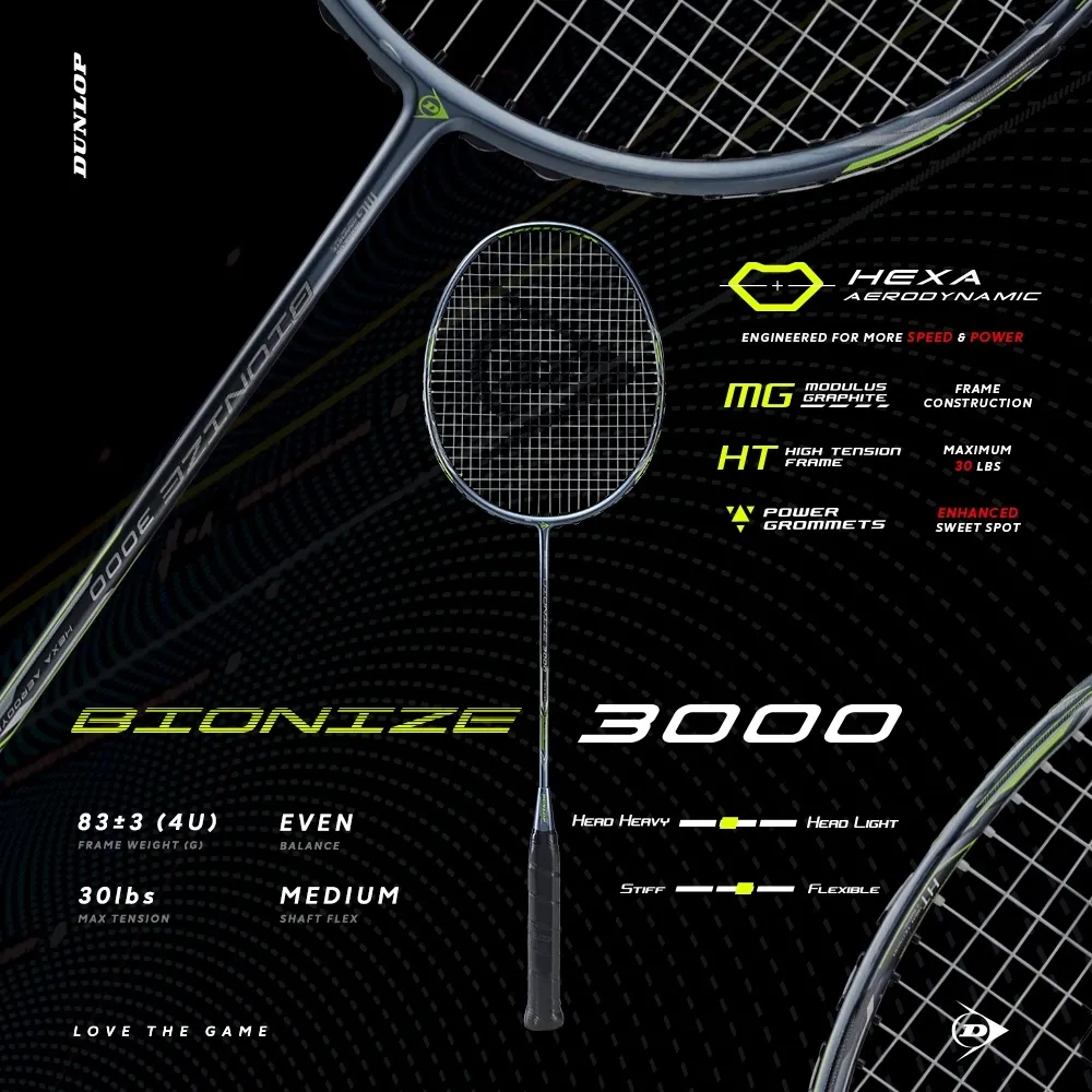 pack maak je geïrriteerd Bewolkt The new 2022 Dunlop Badminton Racket BIONIZE | Lazada PH