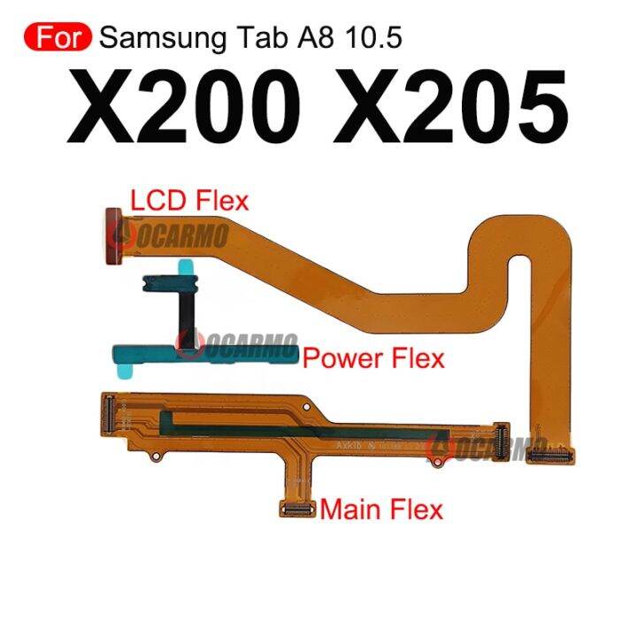 สำหรับกาแลคซี่แท๊ป-a8-10-5-x200จอ-lcd-sm-x205เชื่อมต่อเมนบอร์ดหลักส่วนปริมาณปุ่มปรับสายซ่อม