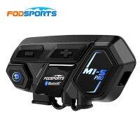 Fodsports อินเทอร์คอม2000ม. สำหรับขี่มอเตอร์ไซค์5.0ขายึดกล้องสำหรับติดหมวกกันน้ำได้มีบลูทูธอินเตอร์โฟน8ระดับ