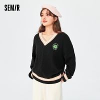 Semir Women Casual Sweater 2022 Fall Twsied Sweater Knitted Jackets Oversized Sweater Poncho Tops