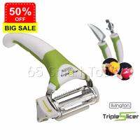 ชุดเครื่องครัว ของใช้ในครัว มีดมหัศจรรย์ Triple Slicer 3 in 1 พร้อมของแถม - ของใช้ในครัว - มีดสไลด์ - ใบมีดแบบหมุนได้ - ใบมีดหยัก อุปกรณ์ทำครัวคุณภาพ