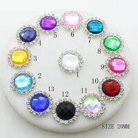 【CW】 ZMASEY Buttons 20mm 10Pcs/Lot rhinestones Sewing Color Handwork hair Accessory