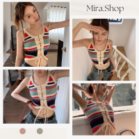 Mira_shop เสื้อไหมพรม เสื้อสายเดี่ยว มาใหม่ พร้อมส่ง 2200#