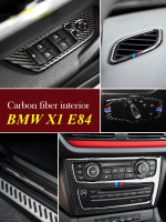 สำหรับ BMW X1 E84คาร์บอนไฟเบอร์อุปกรณ์ตกแต่งภายในรถตกแต่ง3D สติกเกอร์เกียร์คอนโซลกลาง Air Outlet แผง2011-2015