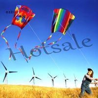 【hot sale】 ❐✳✼ B32 [EY] Outdoor Colorful Parafoil Long Tail Flying Kite with 30m Line Children Kids Toy