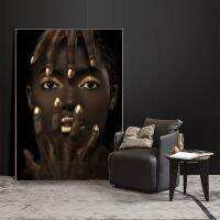 แฟชั่นรุ่น Pop Art Wall ภาพวาดพิมพ์บนผ้าใบรูปภาพสำหรับ Home Wall ตกแต่งแต่งหน้า Black Girl Wall Canvas Art Prints