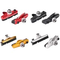 ¤  2pcs Road Bicycle Brake Pads Holder Aluminum Alloy Rubber Shoes Blocks Cycling Bike C Clamp Parts Cycling Equipment